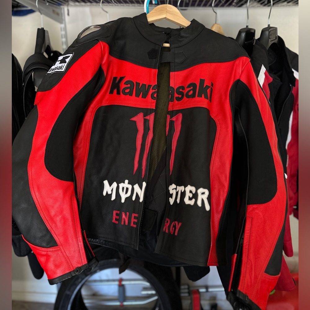 Motorcycle leather jacket & pants